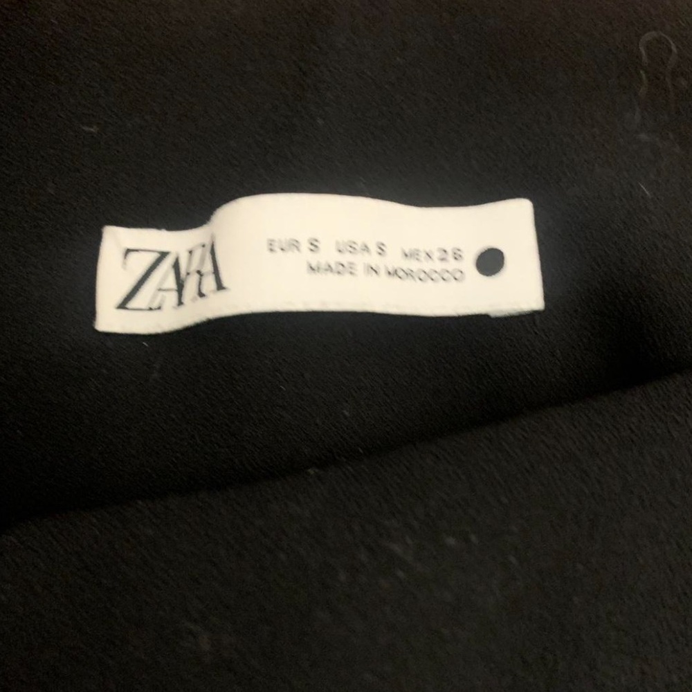 Zara Black Ruched Mini Slip Dress - Picture 5 of 5